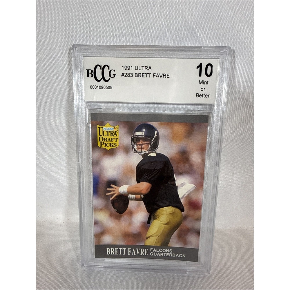 1991 Fleer Ultra Brett Favre Rookie RC #283 BCCG 10 Mint HOF Atlanta Falcons